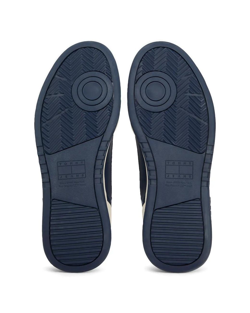 Tommy Hilfiger Blue Panelled Logo-Patch Sneakers for men