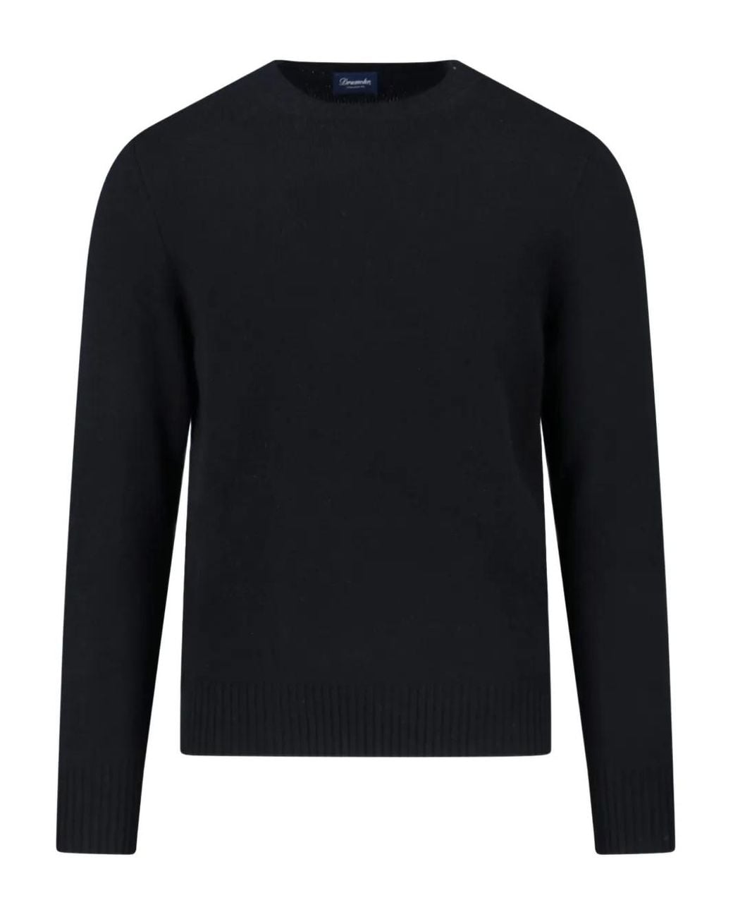 Drumohr Black Ribbed Sweater for men