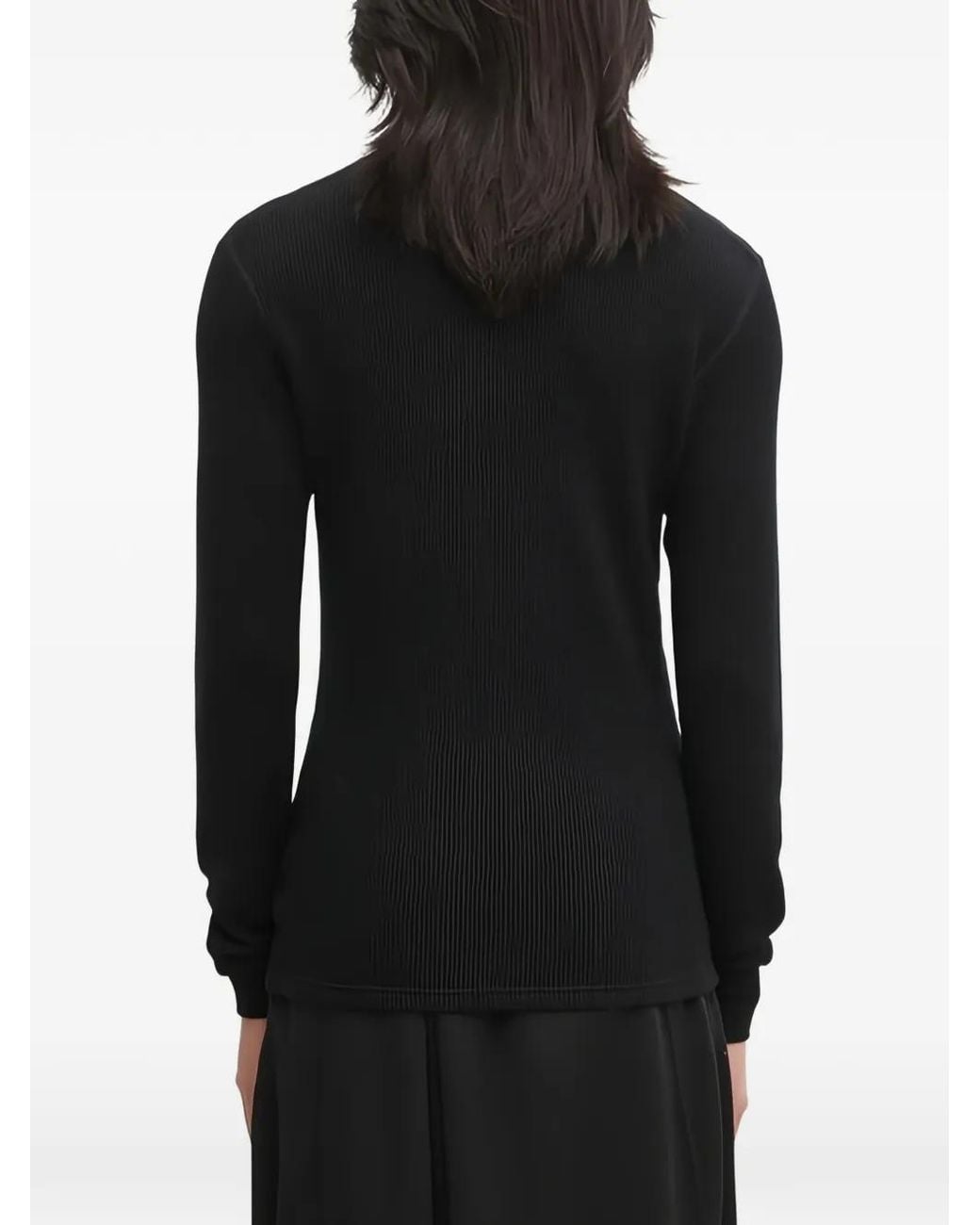 Visvim Black Ribbed Roll-Neck Jumper for men