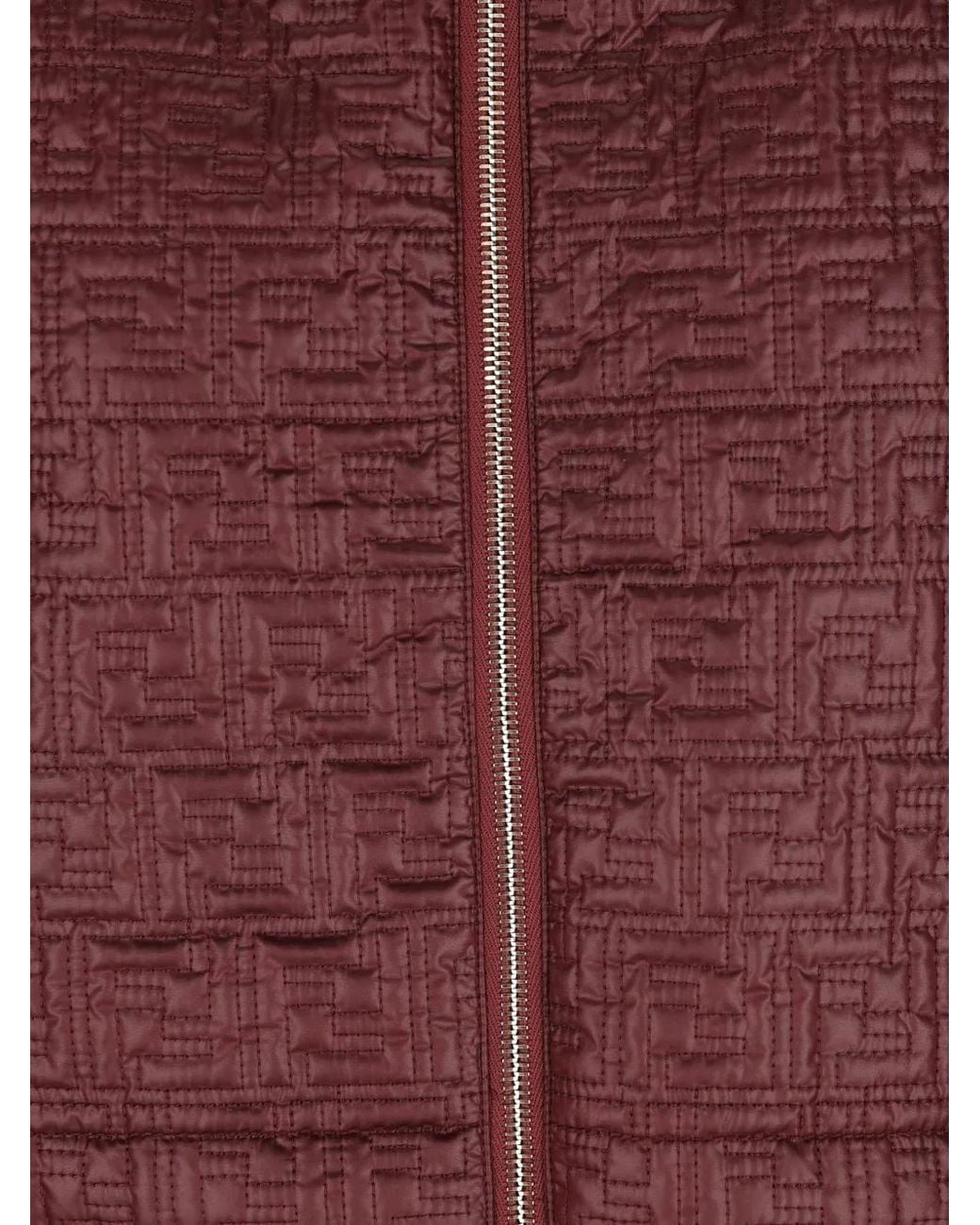 Fendi Purple Zip-Fastening Hooded Quilted Gilet