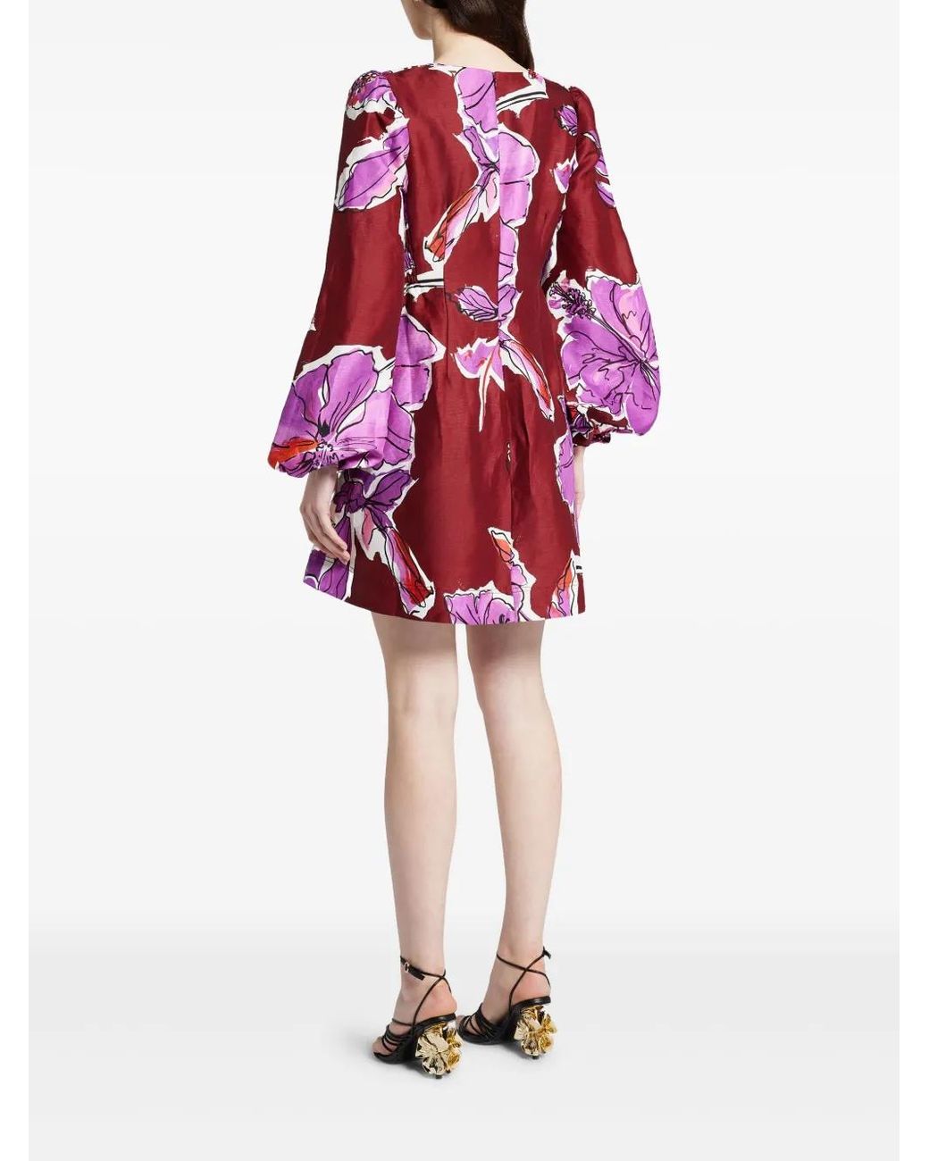 Robe Courte À Fleurs Aje. en coloris Red