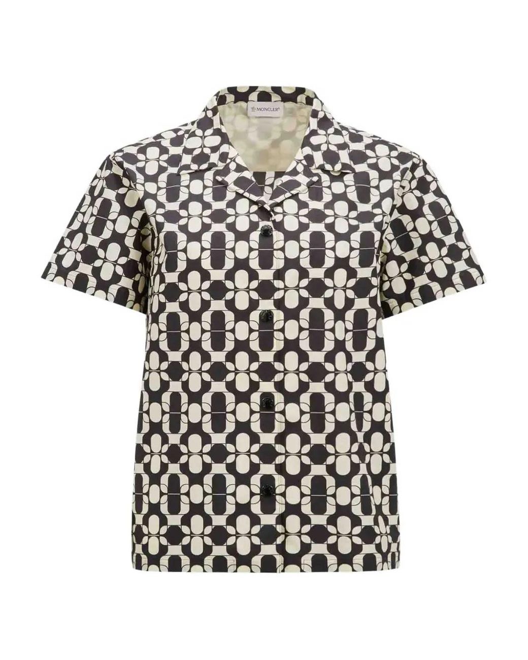 Moncler White Printed Cotton Shirt