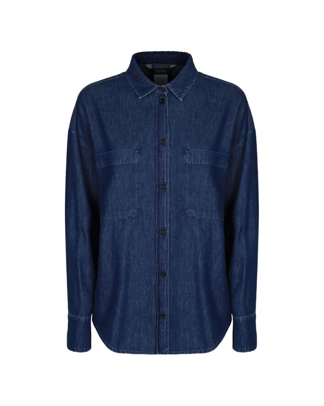 Max Mara Blue Button-Fastening Denim Shirt