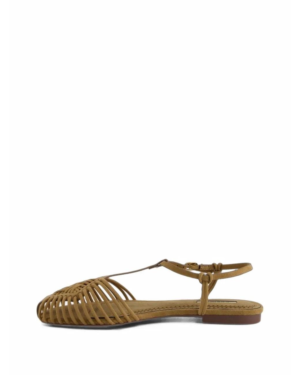 Corina Metallic Cage-Style Flat Sandals
