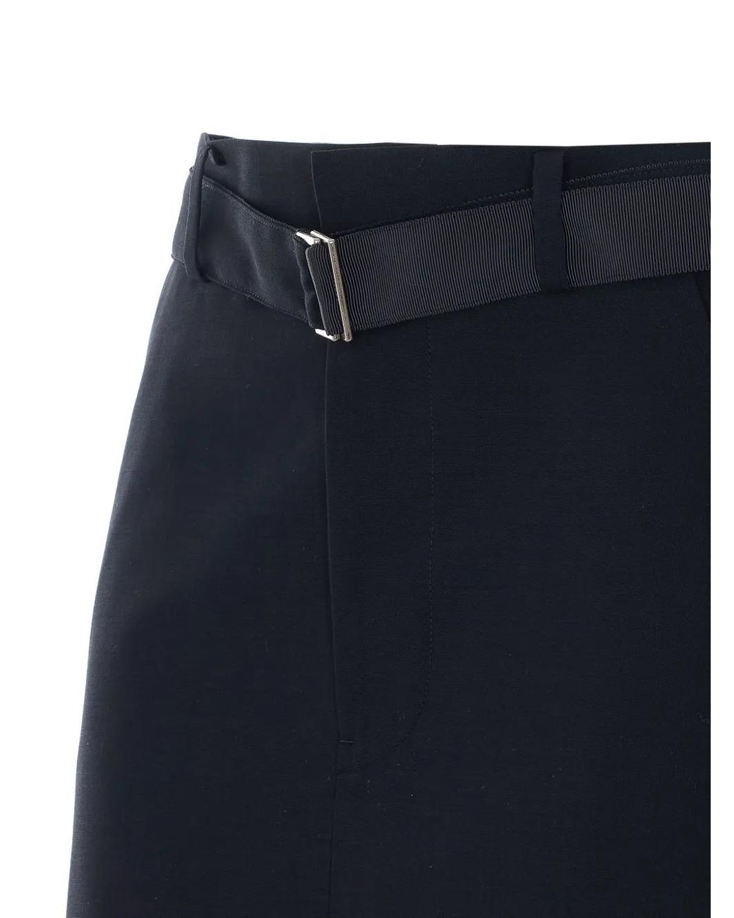 Sacai Blue Belted Pleated Skirt