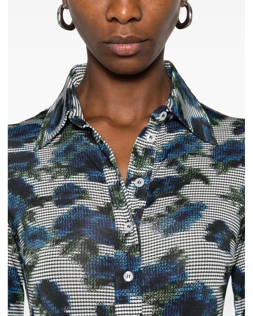 Coperni Blue Ascii Bodysuit