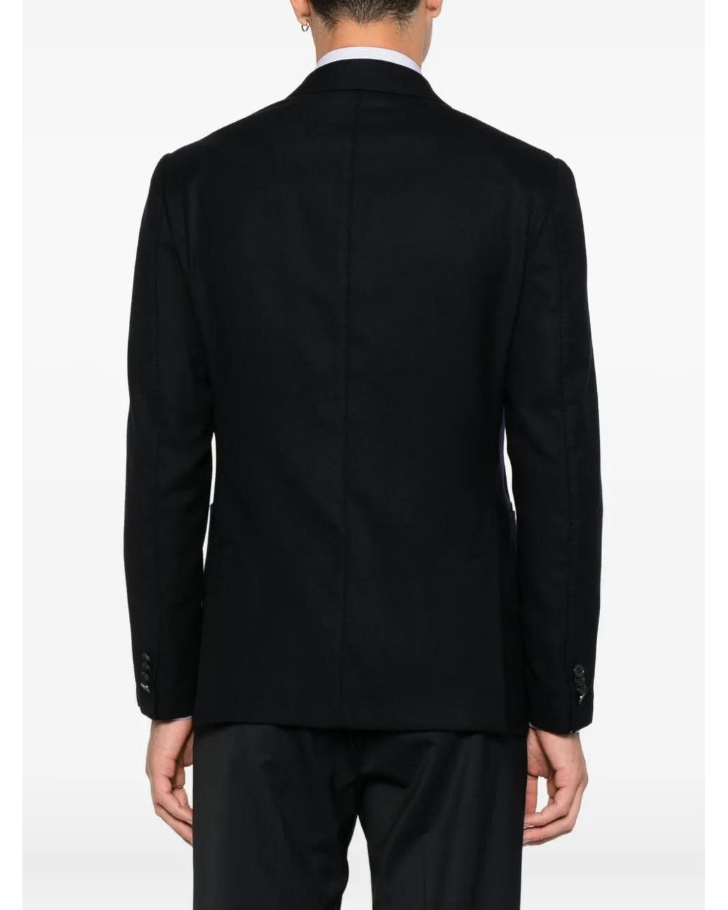 Zegna Black Single-Breasted Blazer for men