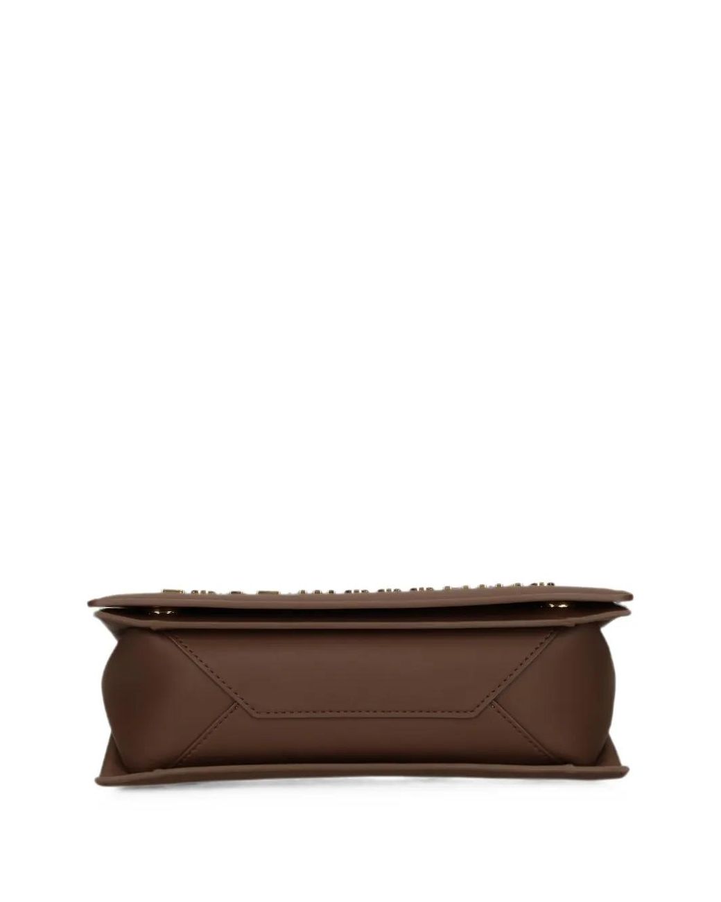 Love Moschino Brown Logo-Embellishment Shoulder Bag