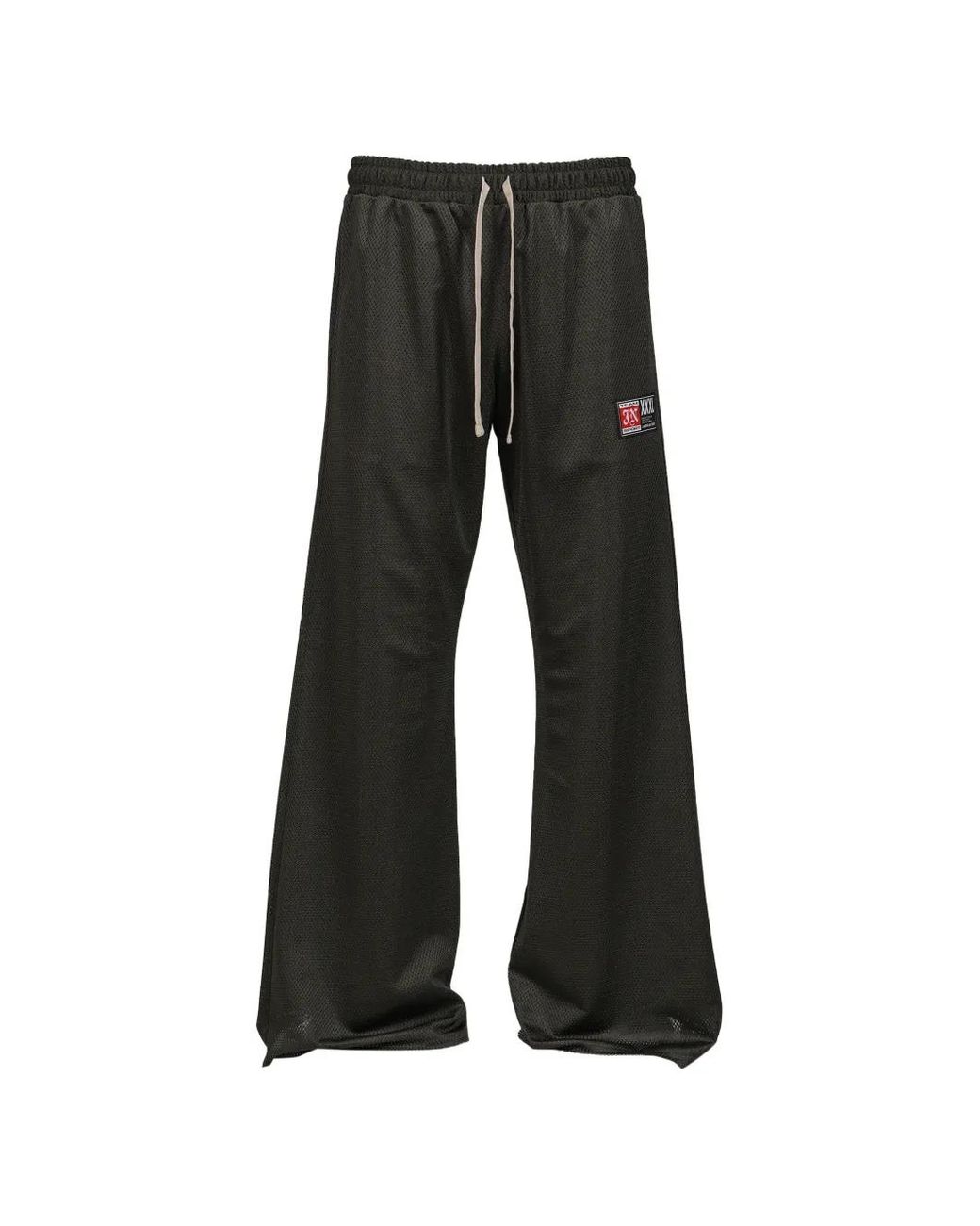 JUN/NAKAYAMA Black Logo-Patch Mesh Track Pants for men