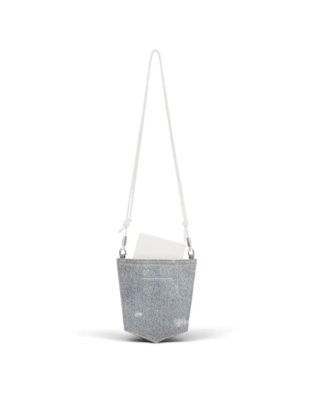 MM6 by Maison Margiela White Pocket Cross Body Bag