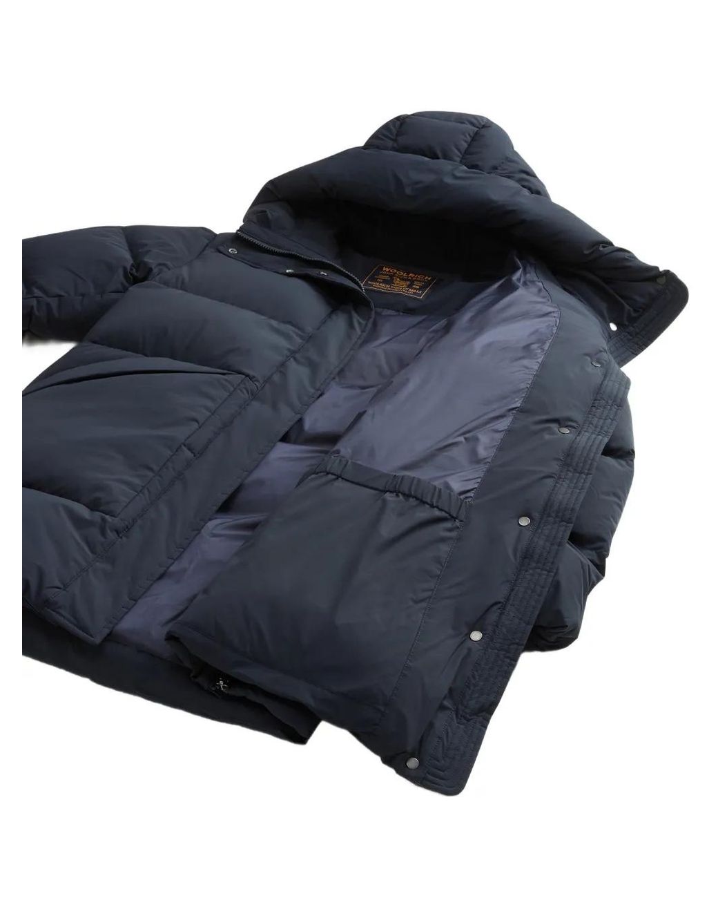 Woolrich Blue Madison Hooded Quilted Parka