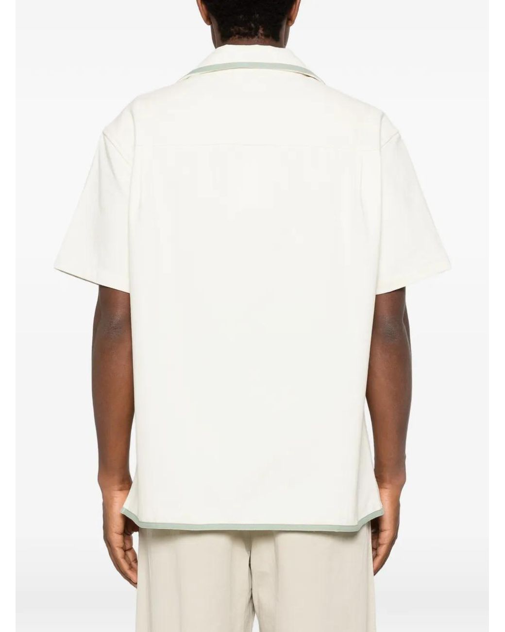 Drole de Monsieur White Chemise À Broderies for men
