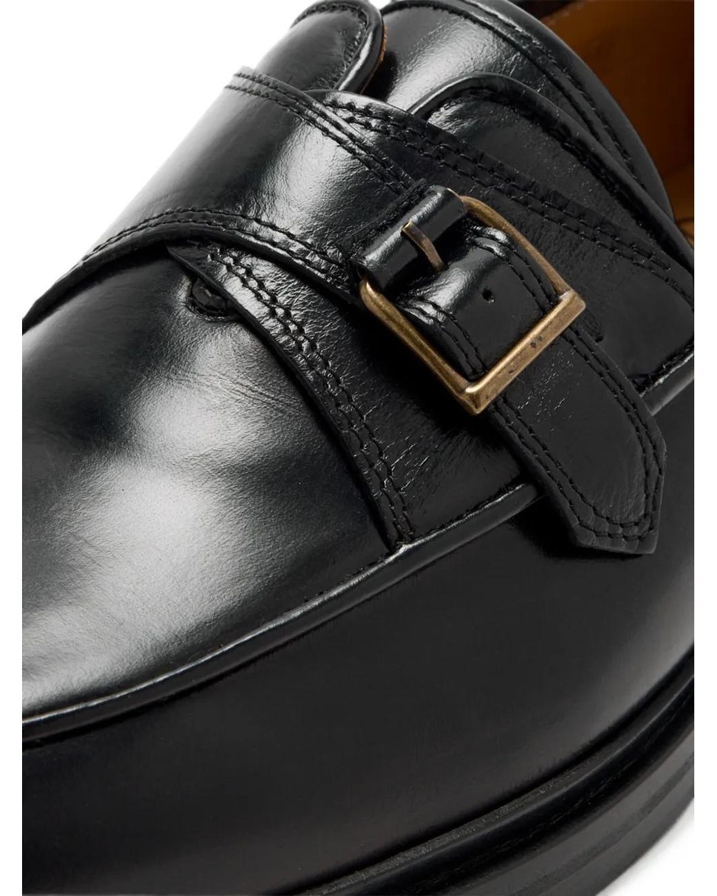 Jacques Soloviere Black Serge Buckle-Strap Loafers for men