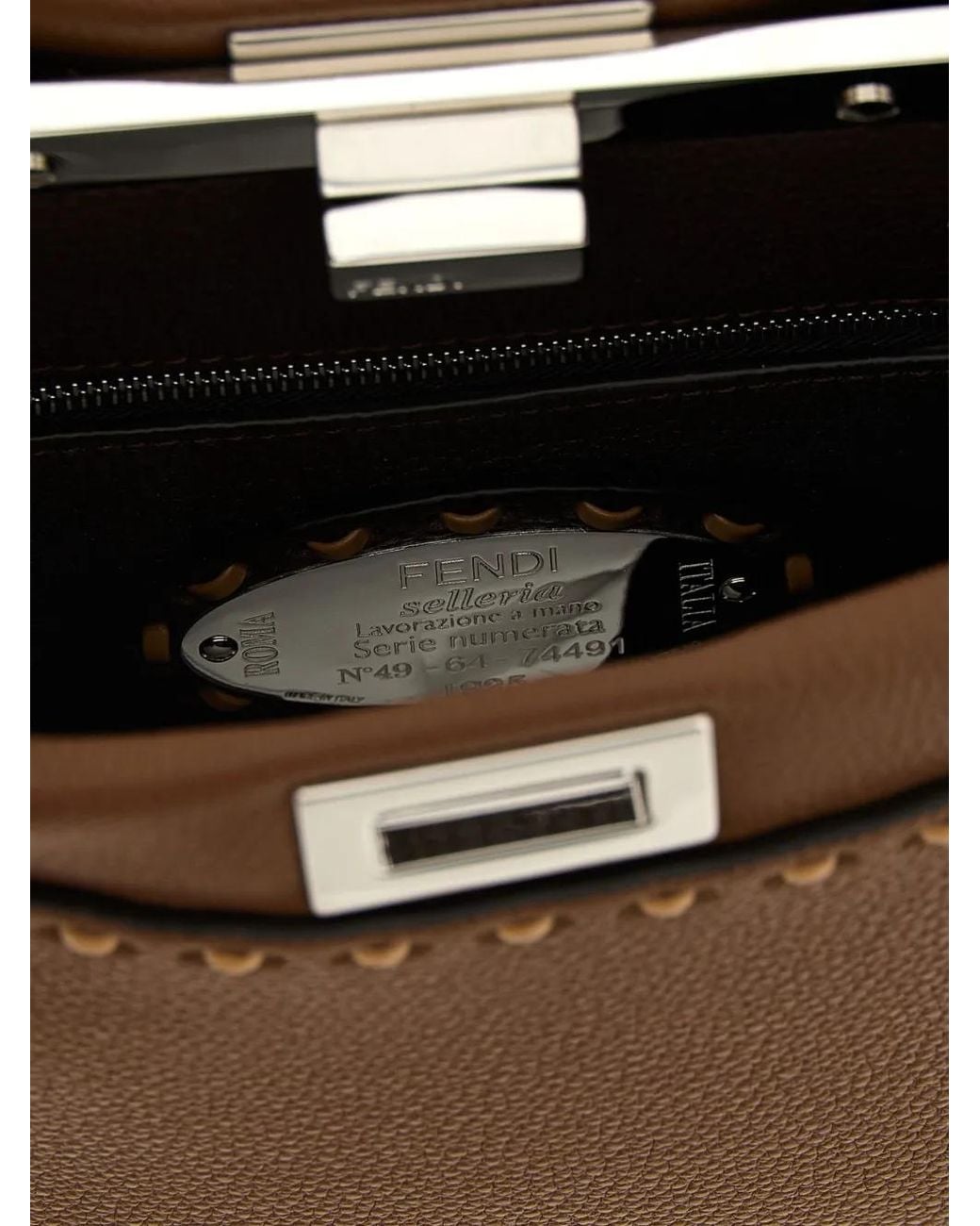 Fendi Brown Peekaboo Selleria Handbag