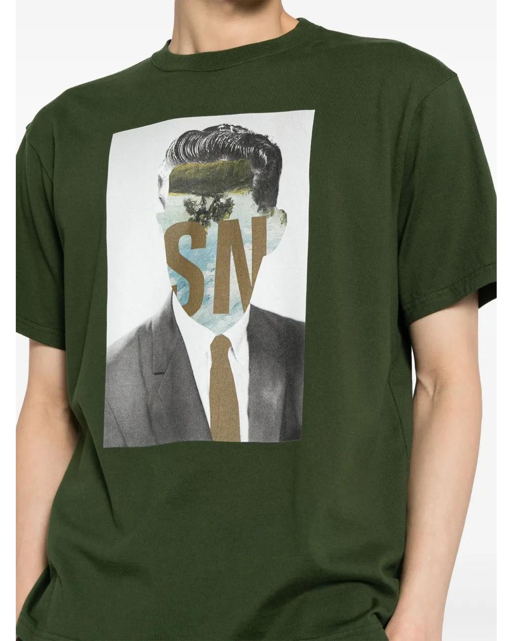 Undercover Green Graphic-Printed T-Shirt for men