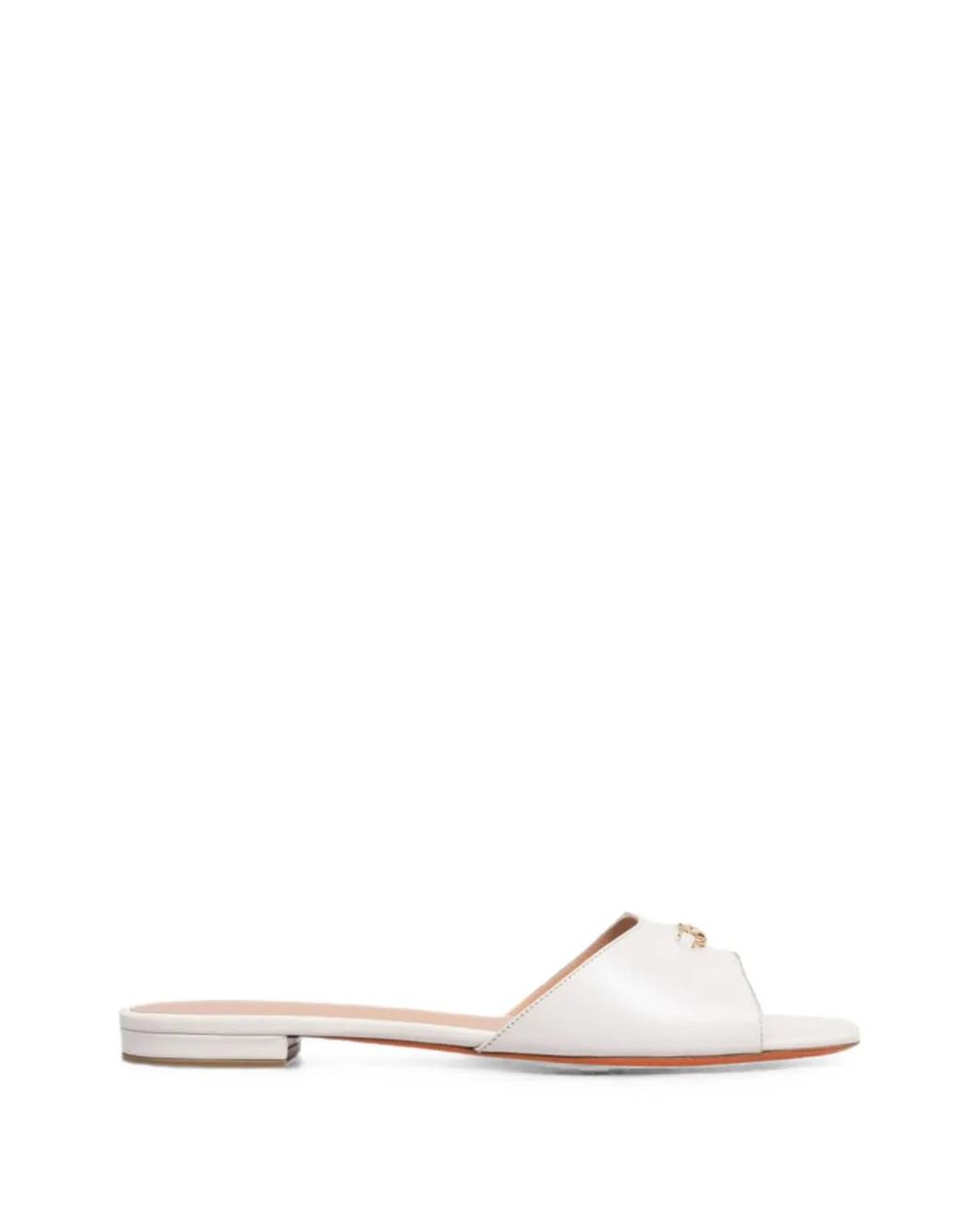 Santoni White Leather Sandals