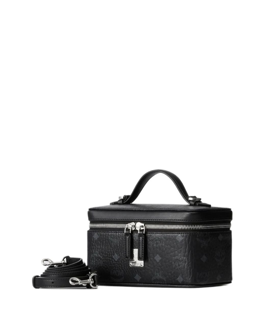 MCM Black Mini Rockstar Visetos Vanity Case