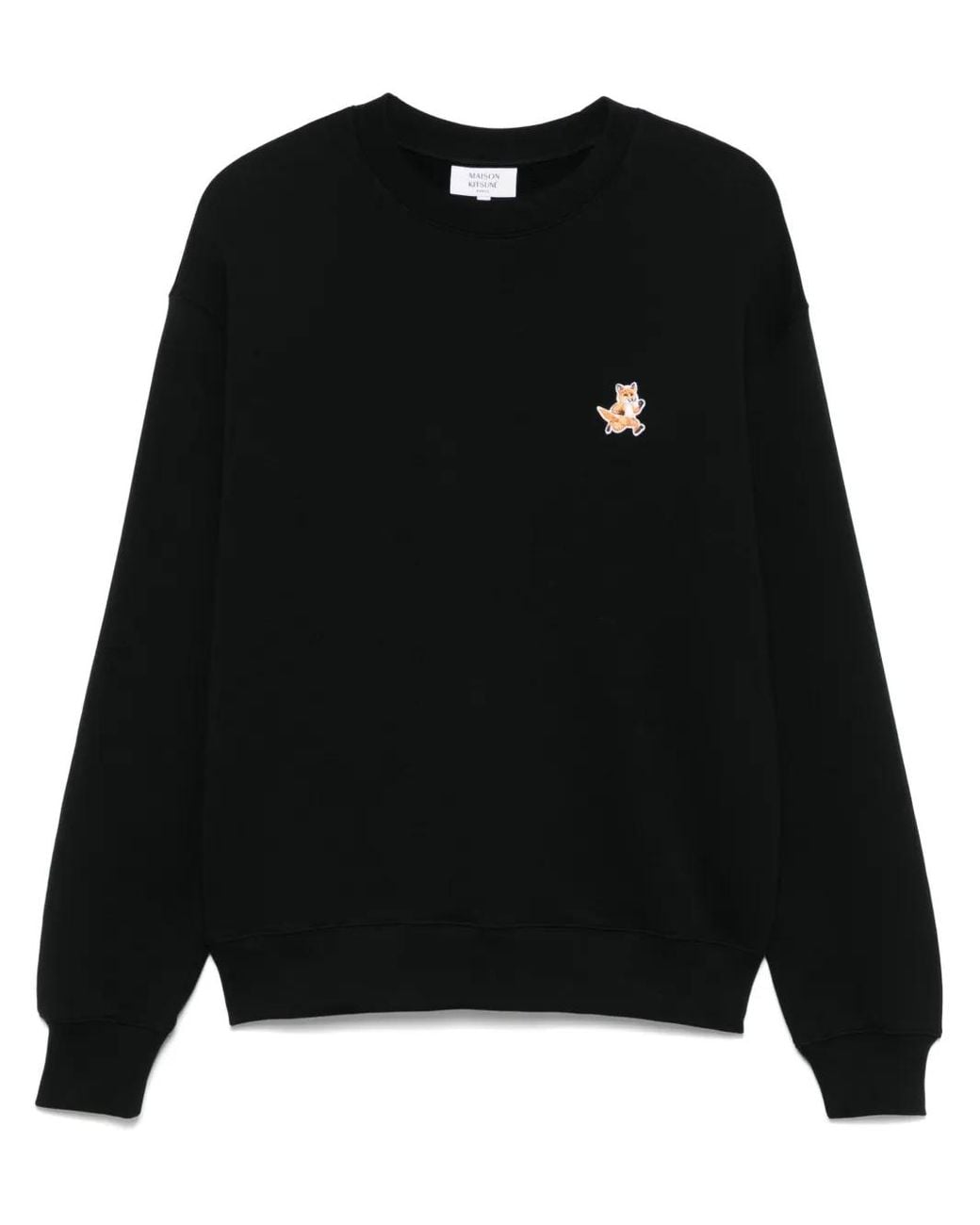Sweat-shirt de coton à renard rapide Fox Speedy Fox Maison Kitsuné pour homme en coloris Black
