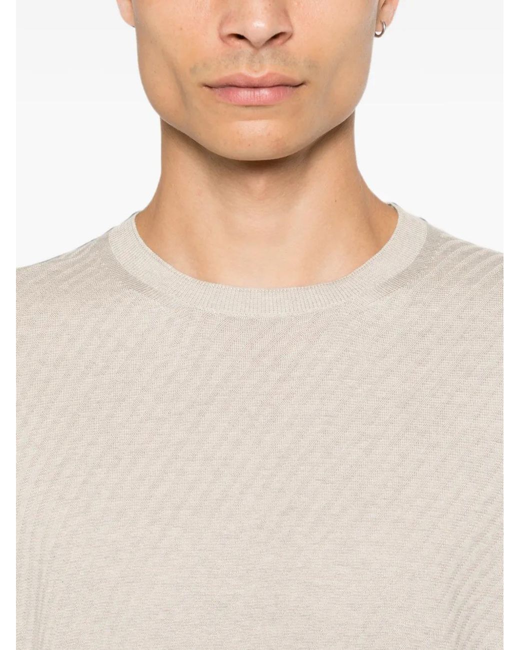 Corneliani White Crew-Neck T-Shirt for men