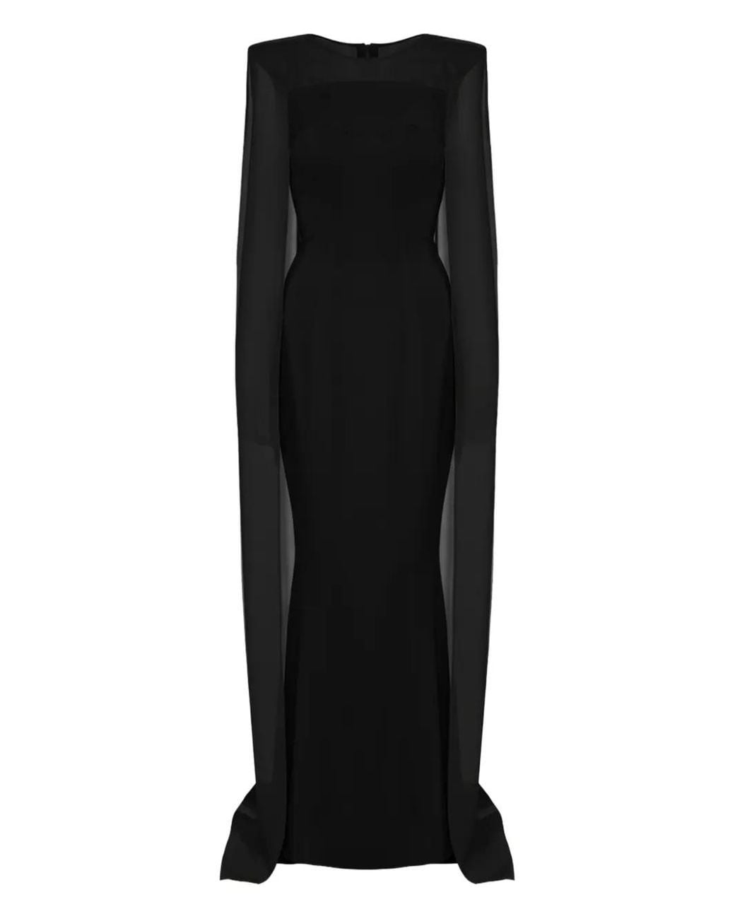 Vestiaire d'un Oiseau Libre Black Cape Maxi Dress