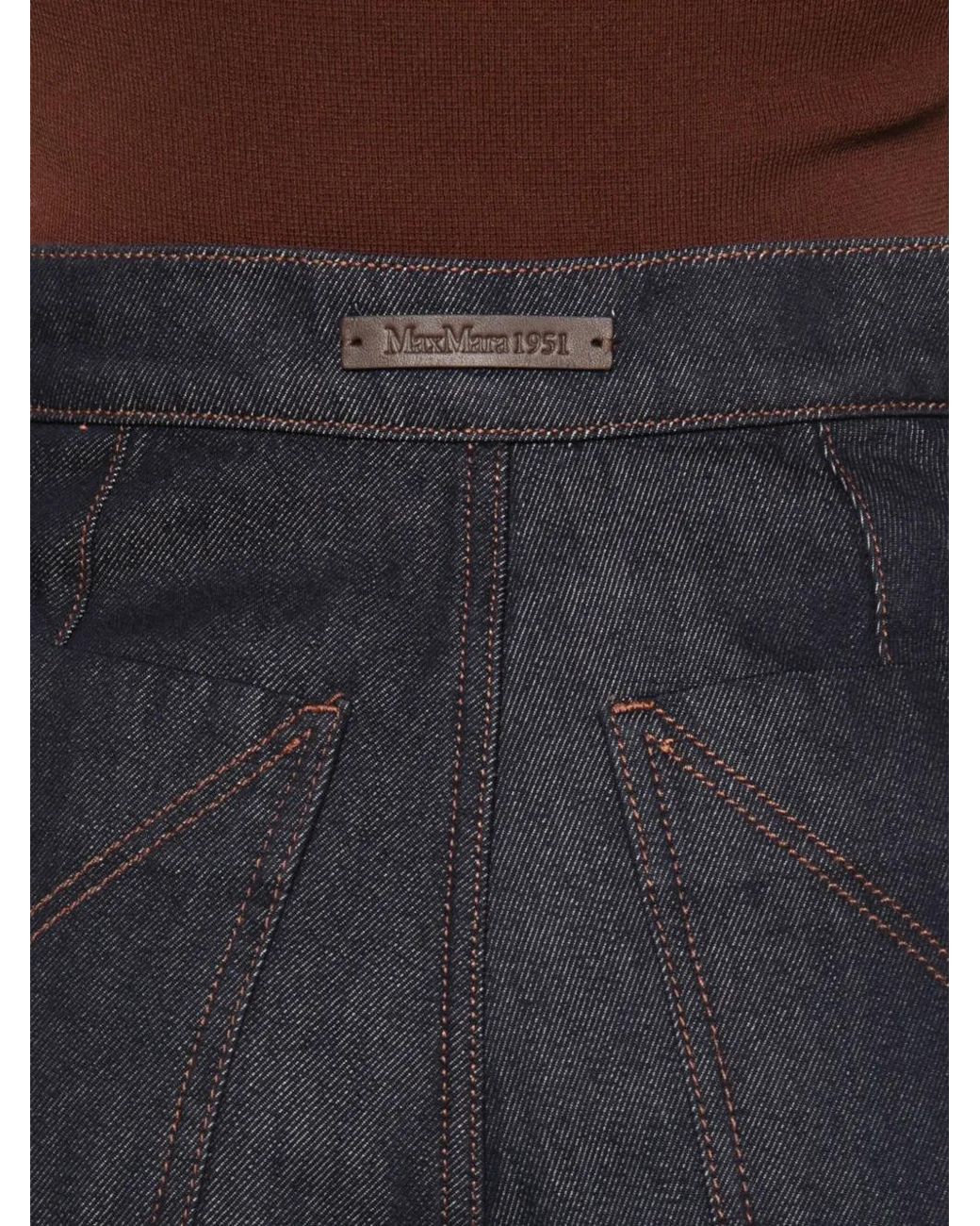 Max Mara Blue Wide-Leg Jeans
