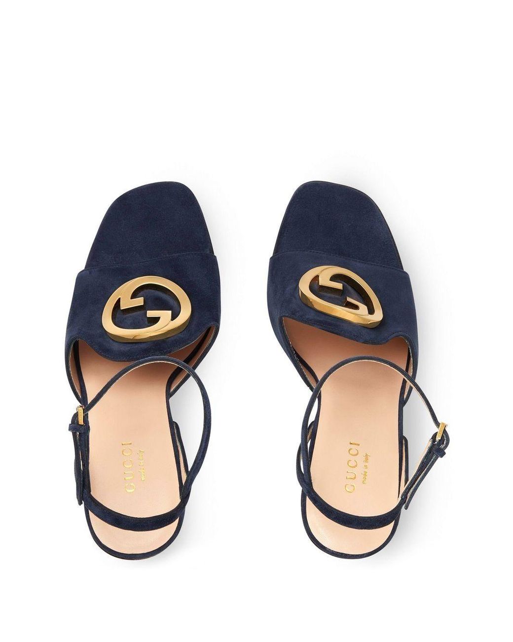 Gucci Blondie High-Heel Sandals in Blue | Lyst
