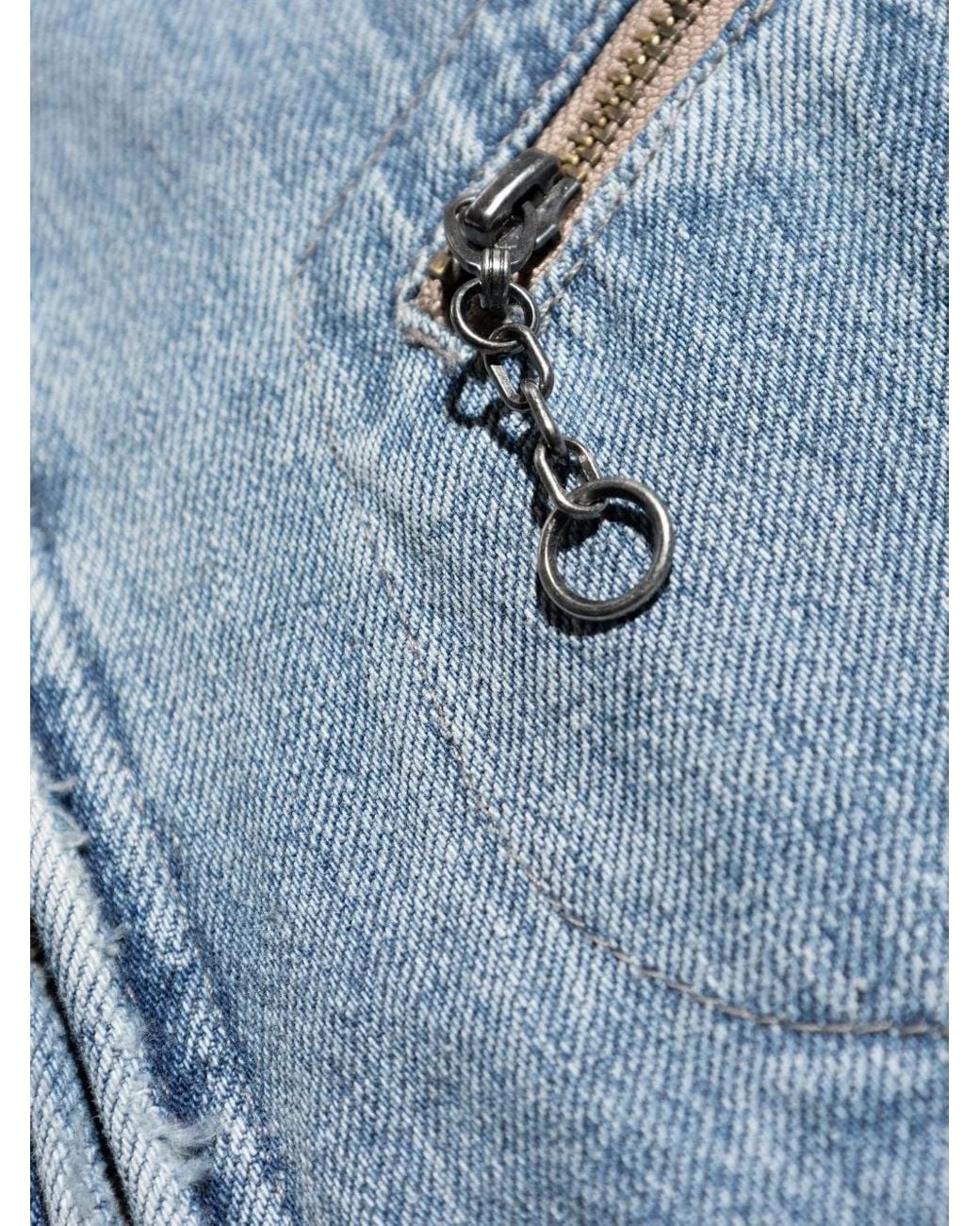 Maison Margiela Blue Denim Bomber Jacket for men