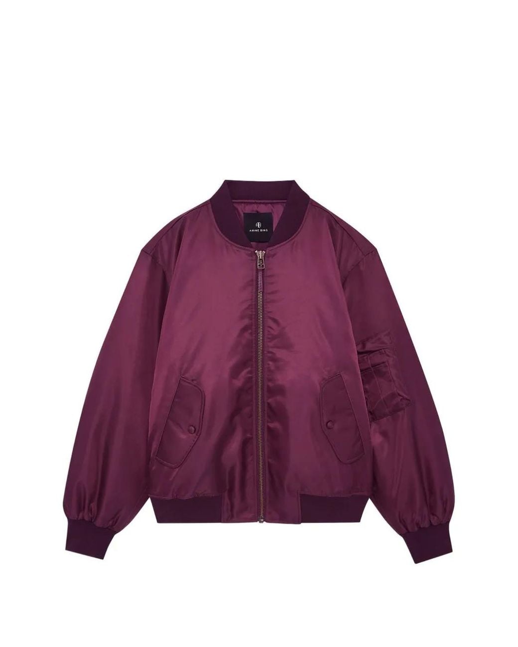 Anine Bing Purple Leon Bomber
