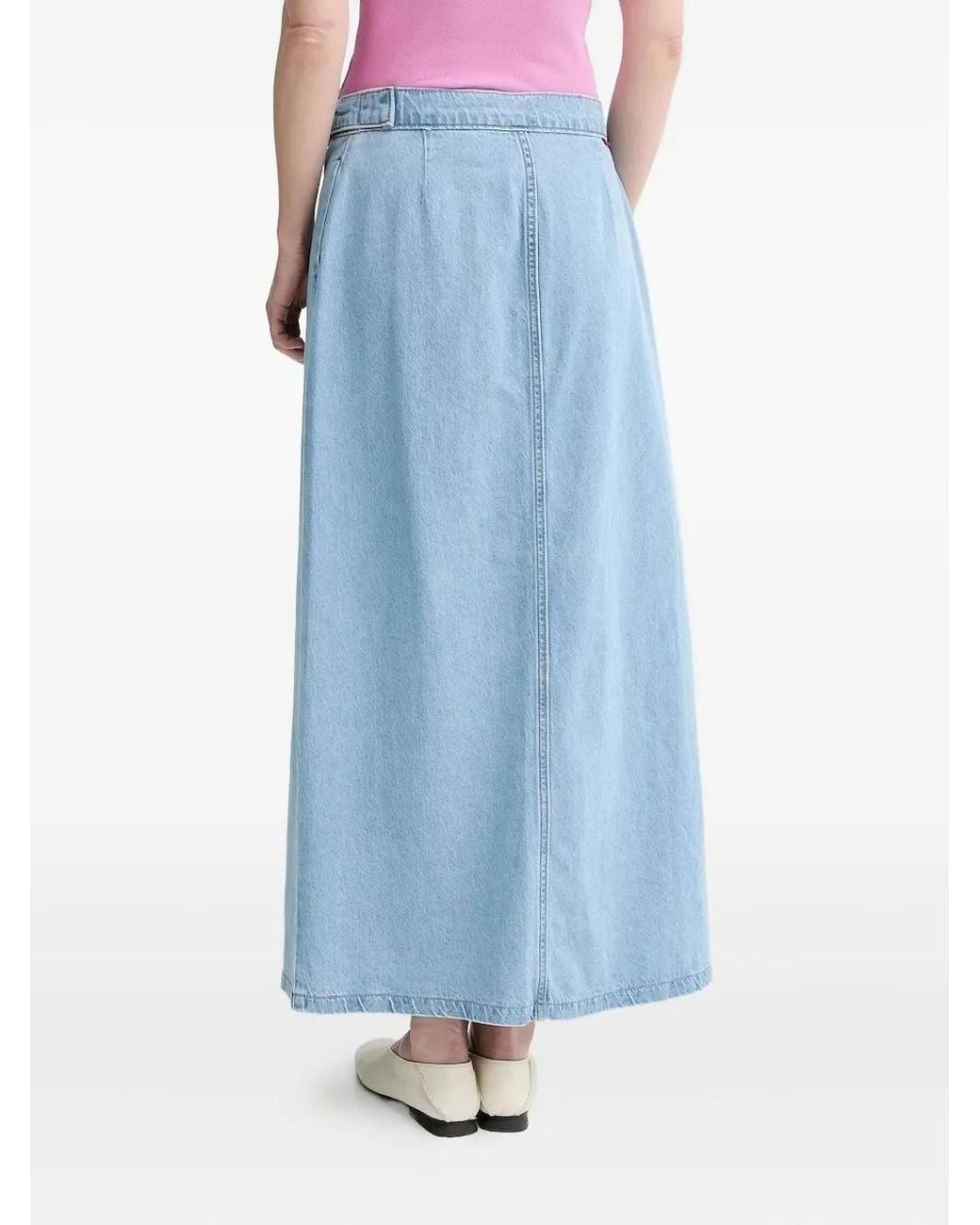 Levi's Blue Belted Wrap Skirt