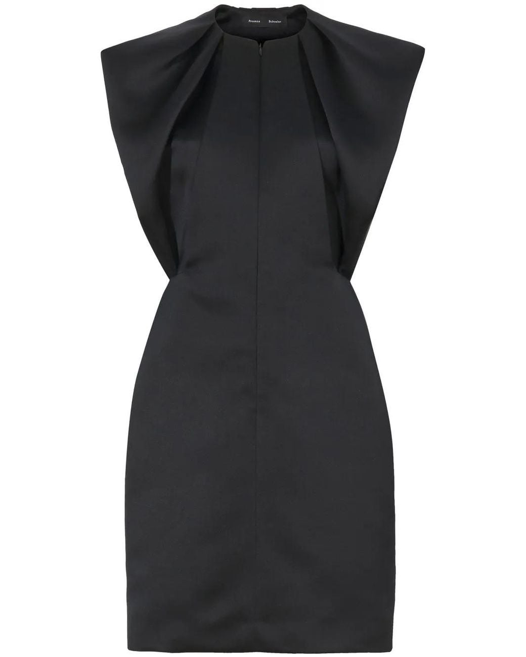 Proenza Schouler Black Satin Shift Dress