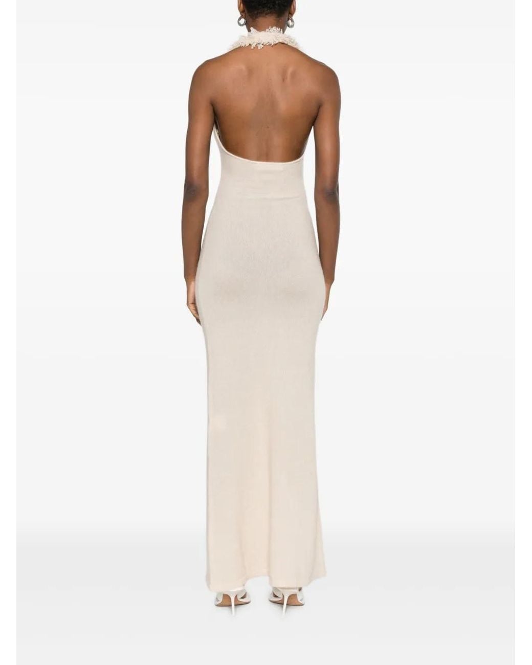 AYA MUSE White Wren Halterneck Maxi Dress