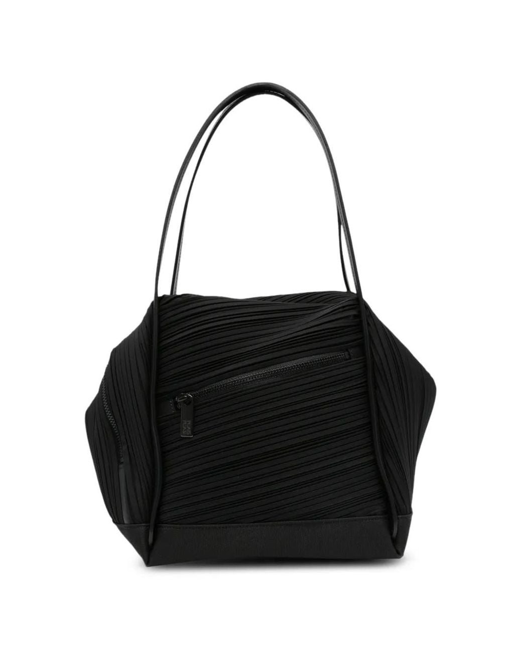 ISSEY MIYAKE プリーツ ハンドバッグ ブラック Pleats Please Issey Miyake プリーツ ハンドバッグ ブラック | Lyst