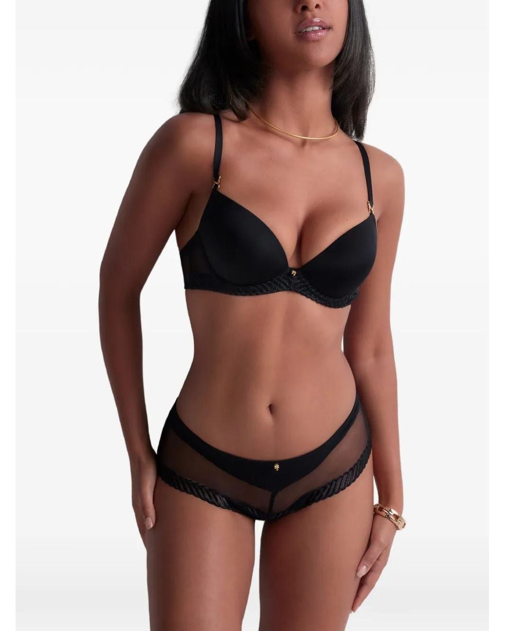 Aubade Black Sheer Emotion Push-Up Bra