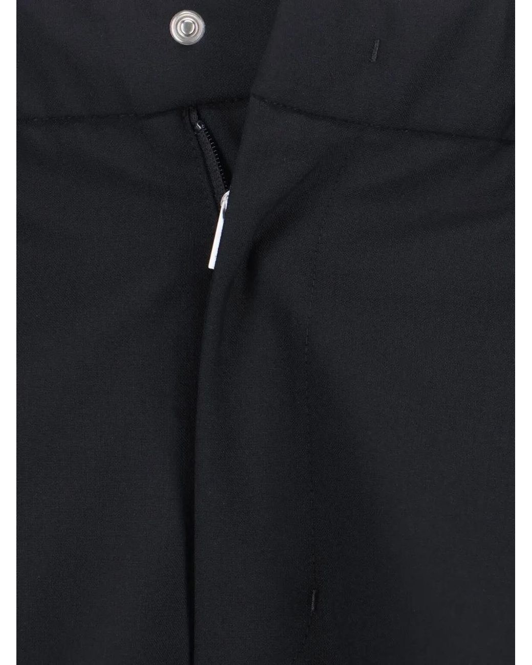 Laminar Black Elasticated Wool Blend Shorts for men