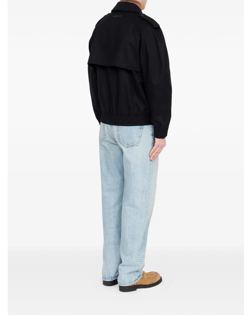 MM6 by Maison Margiela Black Cotton Twill Jacket for men