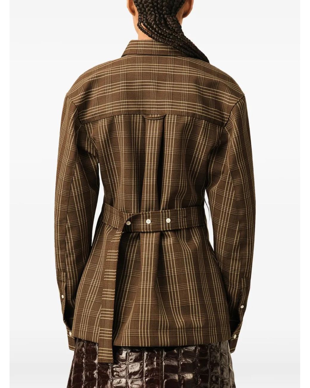 Camicia A Quadri di AMI in Brown