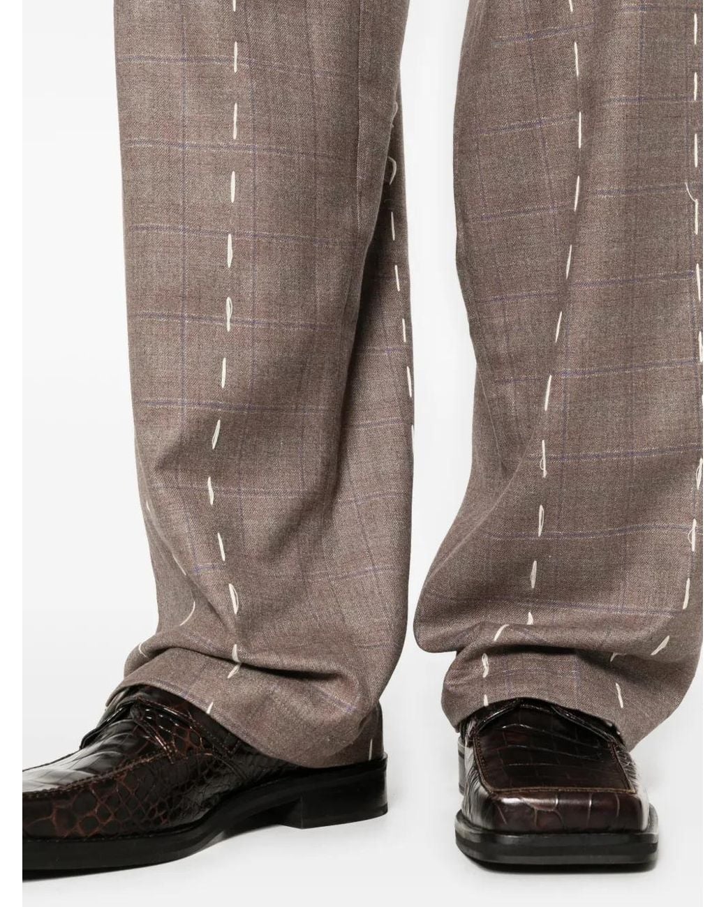 Kidsuper Gray Pantalon Dash À Carreaux for men