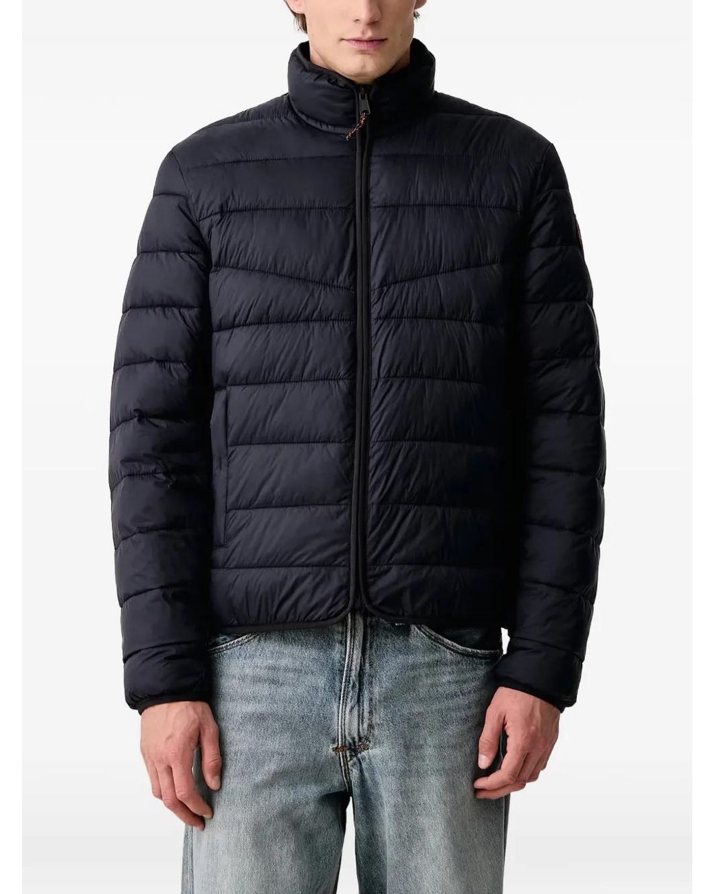 Napapijri Blue Aerons Quilted Logo-Patch Jacket for men