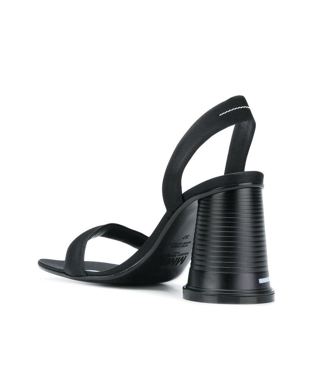 MM6 by Maison Martin Margiela Plastic Cup-heel Sandals in Black