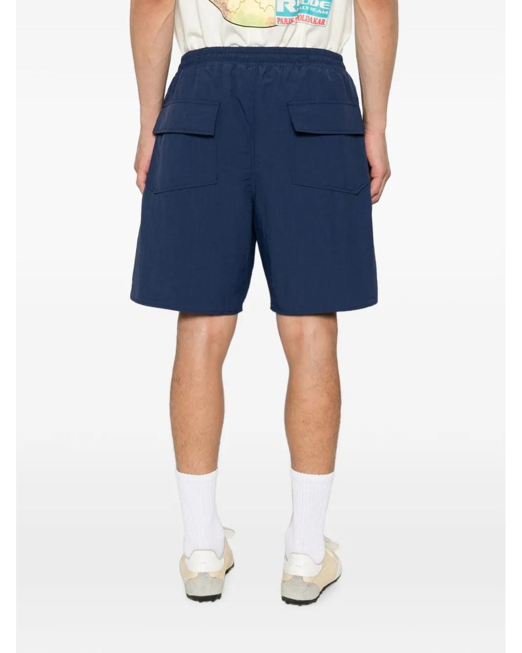Rhude Blue Rh Logo Shorts for men