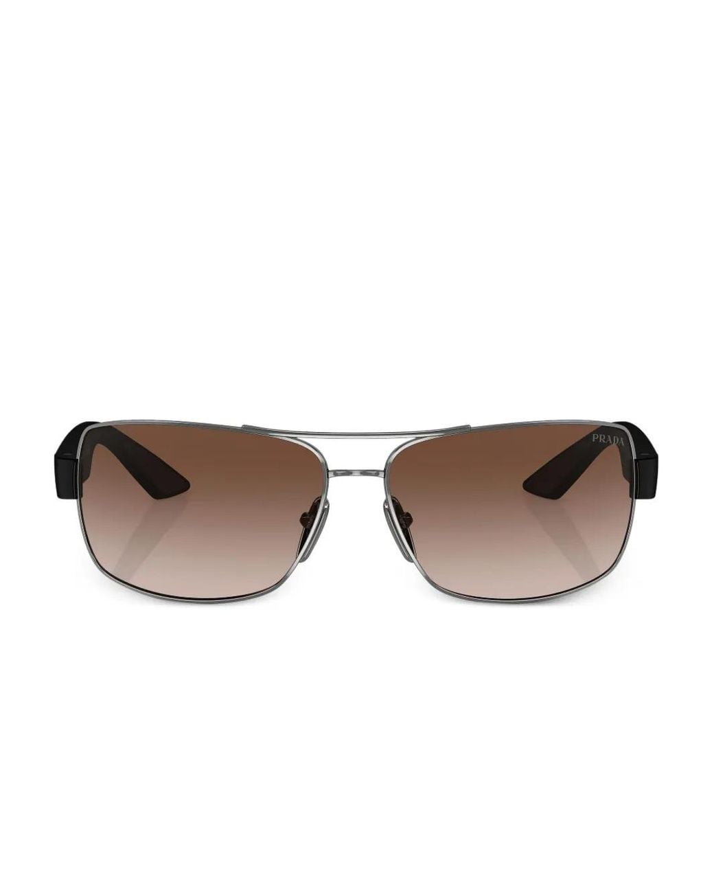 Prada Brown Pilot-Frame Sunglasses