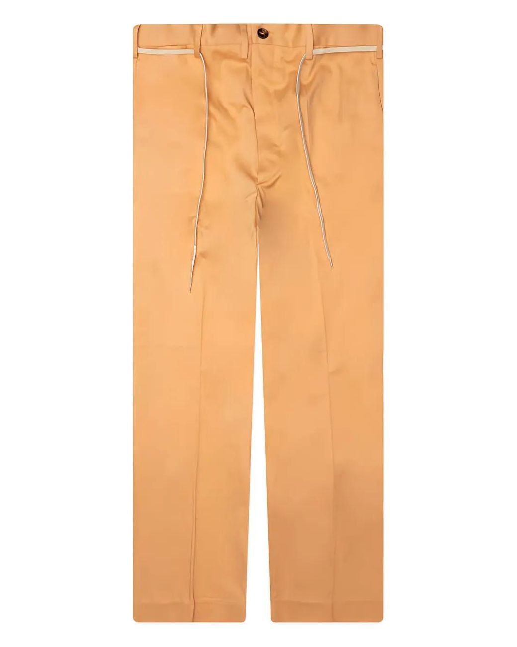 Marni Orange Drawstring-Pocket Trousers for men