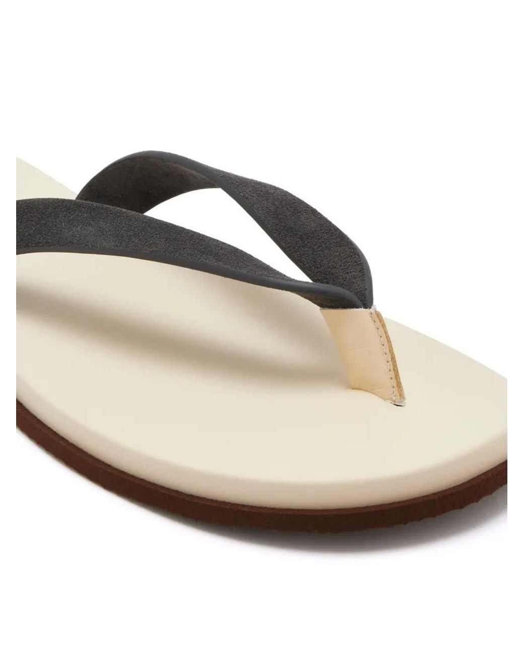Brunello Cucinelli White Pool Sandals for men