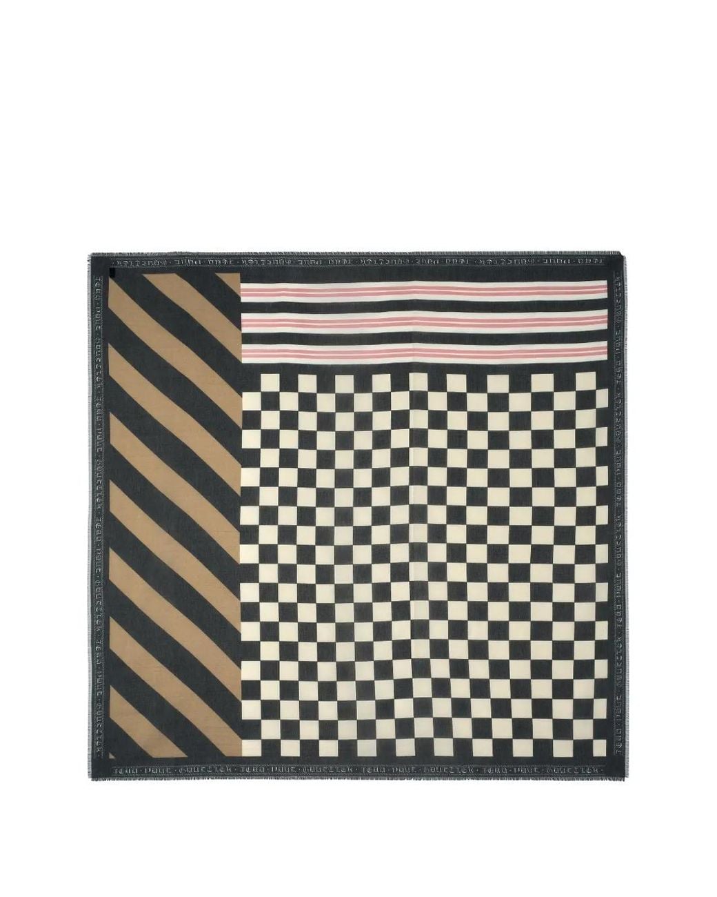 Jean Paul Gaultier Black Patchwork-Print Pareo