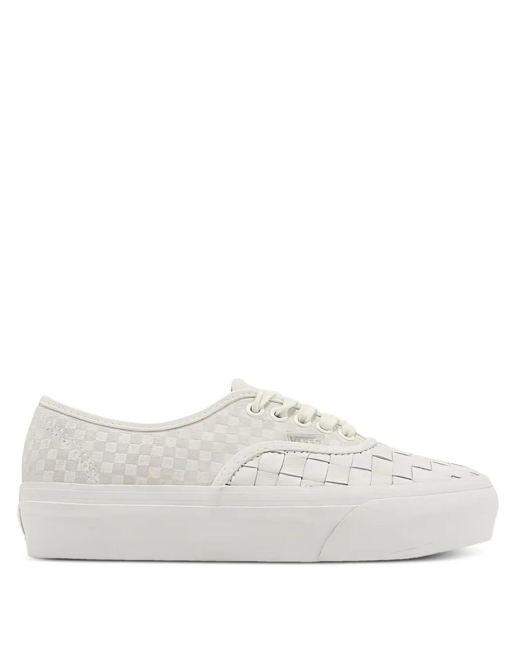 Vans White Authentic Platform 2.0 Woven" Sneakers for men