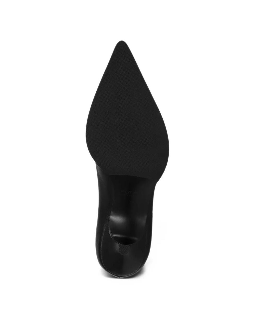 POTAMY Black Pointed-Toe Knee-High Boots