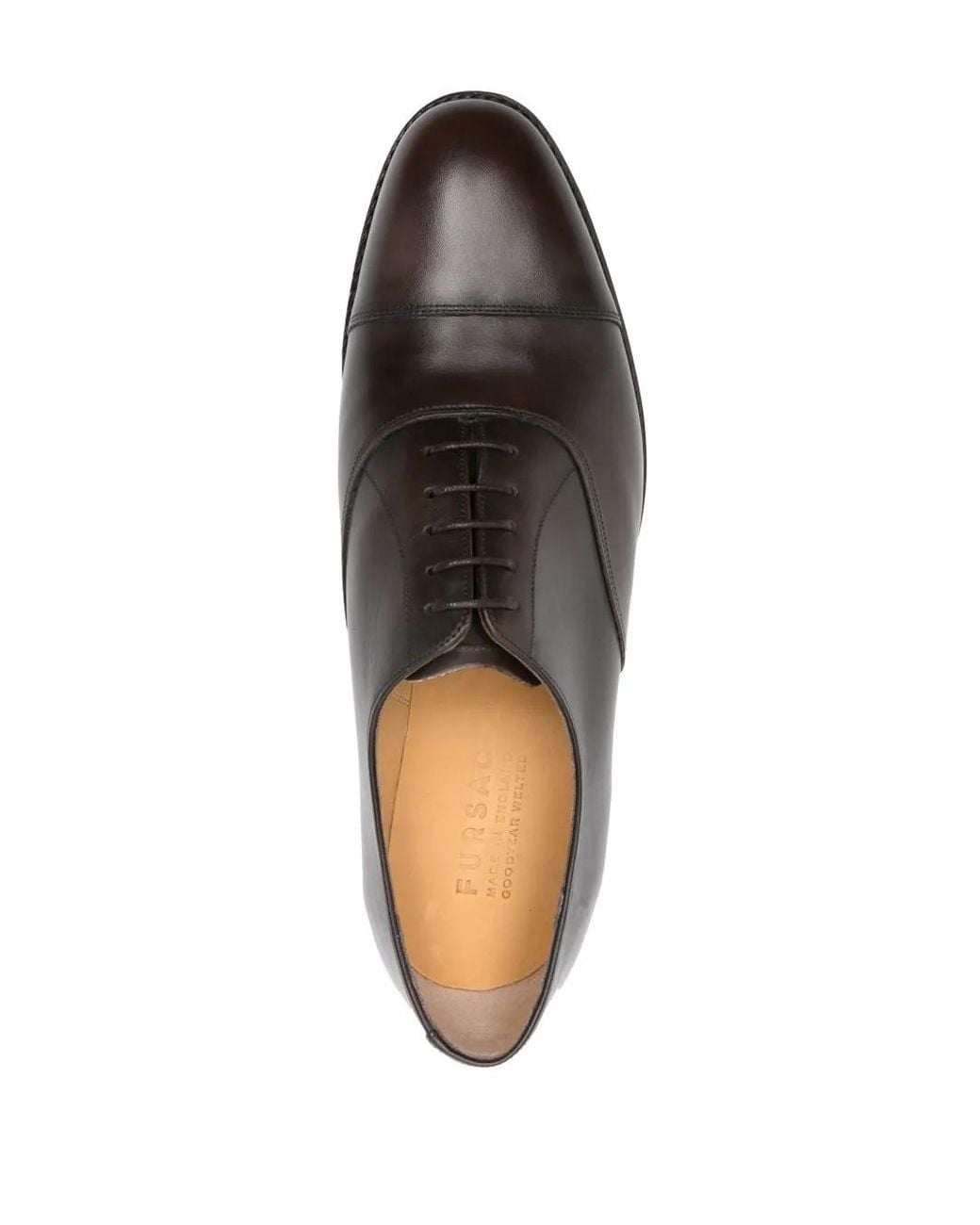 Fursac Brown Lace-Up Leather Derby Shoes for men