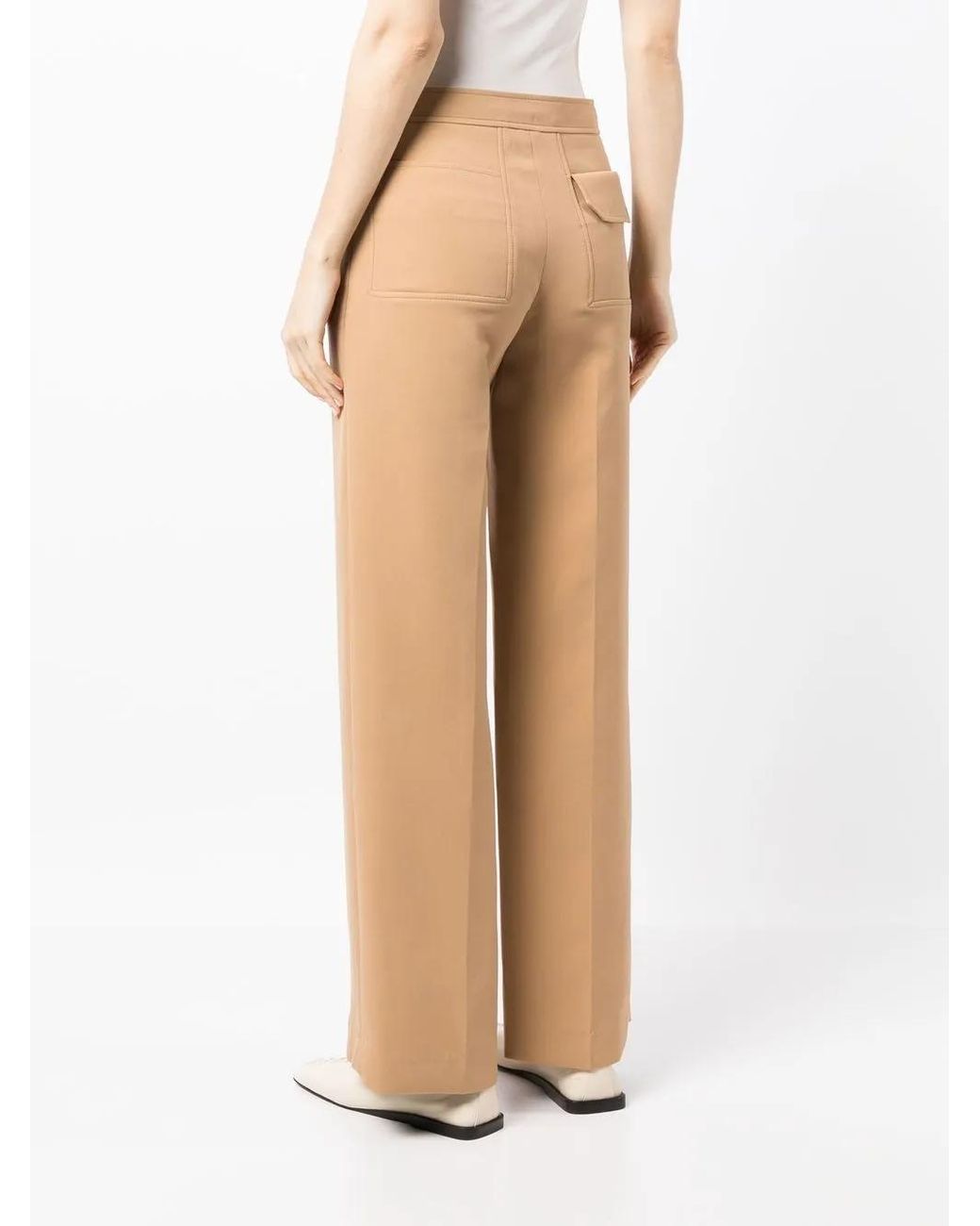 Low Classic Natural Pressed-Crease Straight Trousers
