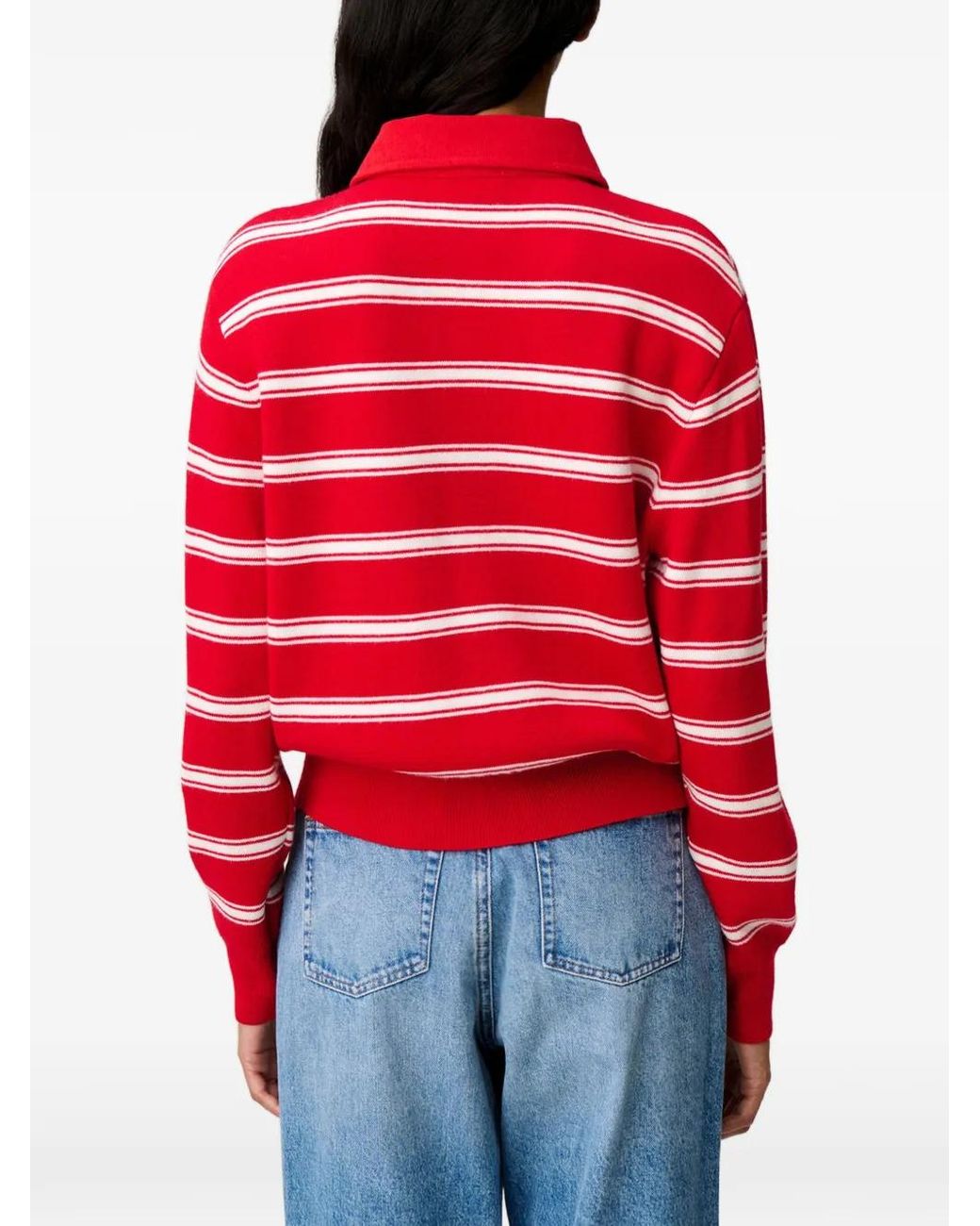 Claudie Pierlot Red Cardigan À Rayures