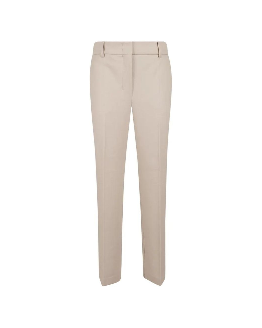 Max Mara White Pressed-Crease Tailored Trousers